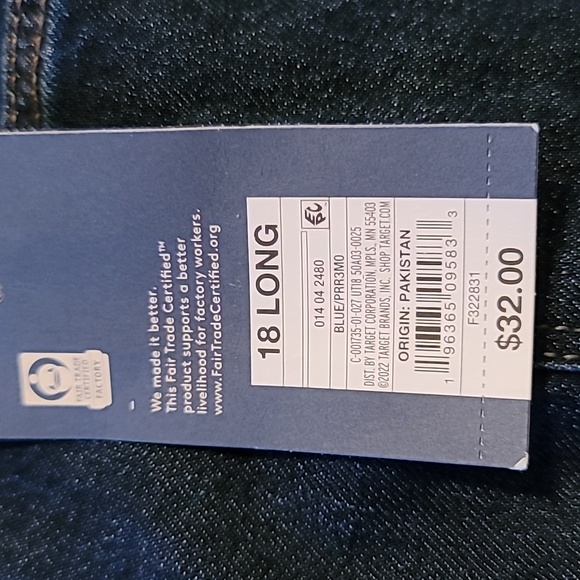 *High-Rise Ankle Bootcut Cropped Jeans - Universal Thread Size 18L - Picture 9 of 9